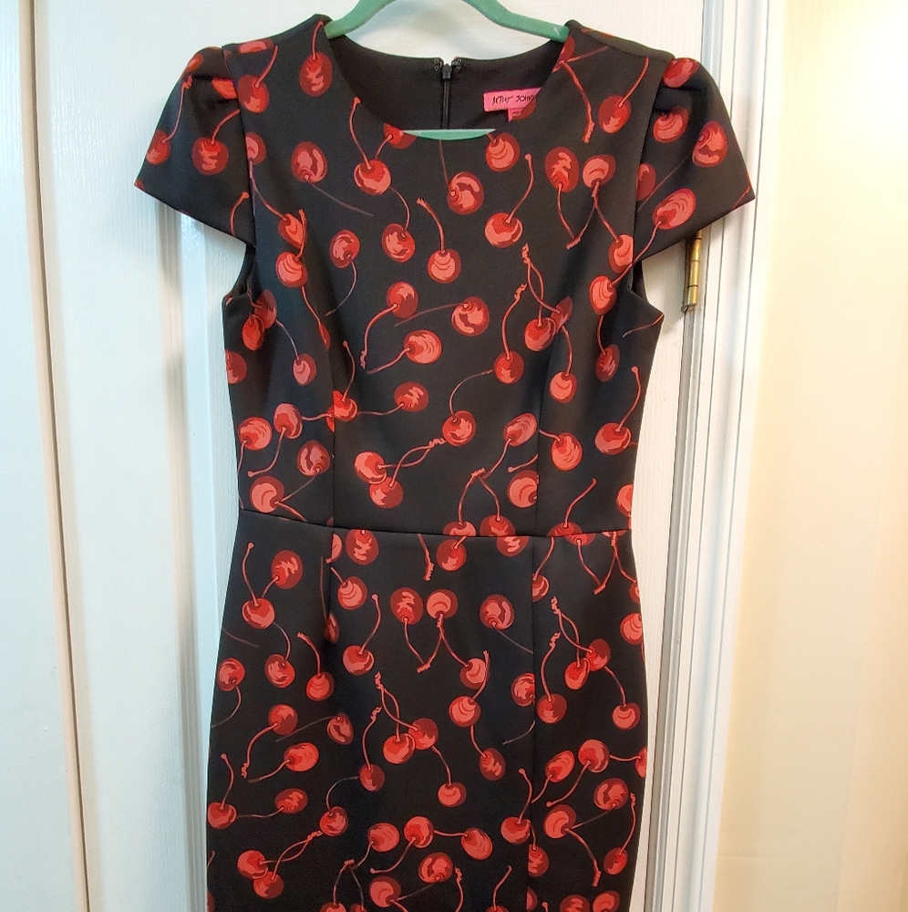 Betsey Johnson Black 🍒 midi dress